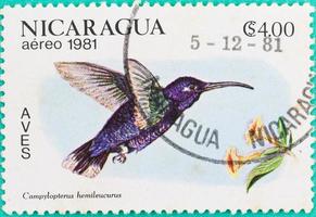 Postage stamps had been printed in Nicaragua photo