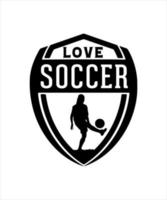 diseño de vector de fútbol de amor