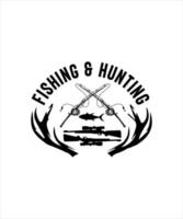 Fishing and hunting vector design