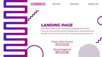 Modern Landing page template vector illustration, creative landing page vector illustration