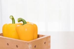 Fresh yellow bell pepper photo