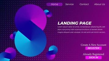 Modern Landing page template vector illustration, creative landing page vector illustration