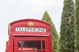 cabina de teléfono roja británica foto