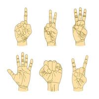 vector de ilustración de gesto de mano