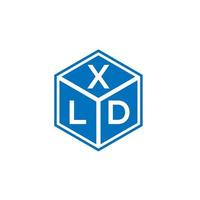 diseño de logotipo de letra xld sobre fondo negro. concepto de logotipo de letra de iniciales creativas xld. diseño de letra xld. vector