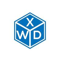 XWD letter logo design on black background. XWD creative initials letter logo concept. XWD letter design. vector