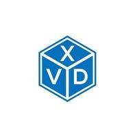 diseño del logotipo de la letra xvd sobre fondo negro. Concepto de logotipo de letra de iniciales creativas xvd. diseño de letras xvd. vector