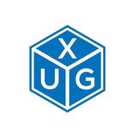 XUG letter logo design on black background. XUG creative initials letter logo concept. XUG letter design. vector
