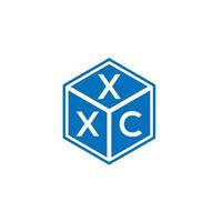 XXC letter logo design on black background. XXC creative initials letter logo concept. XXC letter design. vector