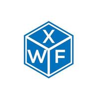 XWF letter logo design on black background. XWF creative initials letter logo concept. XWF letter design. vector
