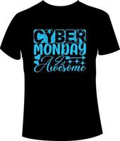 Cyber Monday t shirt design vector