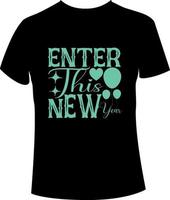 New year t shirt design vector