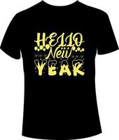 New year t-shirt design vector