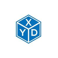 XYD letter logo design on black background. XYD creative initials letter logo concept. XYD letter design. vector