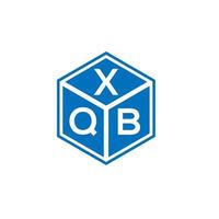 diseño de logotipo de letra xqb sobre fondo negro. xqb concepto creativo del logotipo de la letra de las iniciales. diseño de letras xqb. vector