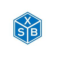 diseño del logotipo de la letra xsb sobre fondo negro. xsb creative iniciales carta logo concepto. diseño de letras xsb. vector