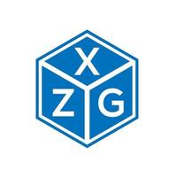 diseño de logotipo de letra xzg sobre fondo negro. concepto de logotipo de letra de iniciales creativas xzg. diseño de letras xzg. vector