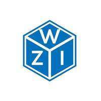 WZI letter logo design on black background. WZI creative initials letter logo concept. WZI letter design. vector