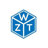 diseño de logotipo de letra wzt sobre fondo negro. concepto de logotipo de letra de iniciales creativas wzt. diseño de letra wzt. vector