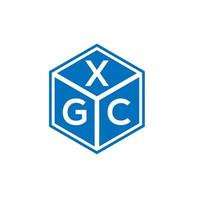 XGC letter logo design on black background. XGC creative initials letter logo concept. XGC letter design. vector