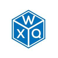 diseño de logotipo de letra wxq sobre fondo negro. wxq concepto creativo del logotipo de la letra de las iniciales. diseño de letras wxq. vector