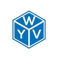 WYV letter logo design on black background. WYV creative initials letter logo concept. WYV letter design. vector