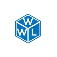 diseño de logotipo de letra wwl sobre fondo negro. concepto de logotipo de letra de iniciales creativas wwl. diseño de letras wwl. vector