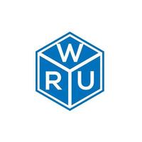 diseño de logotipo de letra wru sobre fondo negro. concepto de logotipo de letra de iniciales creativas wru. diseño de letras wru. vector