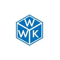 diseño de logotipo de letra wwk sobre fondo negro. wwk creative iniciales carta logo concepto. diseño de letras wwk. vector