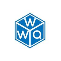 diseño de logotipo de letra wwq sobre fondo negro. concepto de logotipo de letra de iniciales creativas wwq. diseño de letras wwq. vector