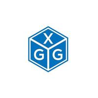 XGG letter logo design on black background. XGG creative initials letter logo concept. XGG letter design. vector