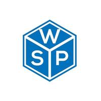 WSP letter logo design on black background. WSP creative initials letter logo concept. WSP letter design. vector