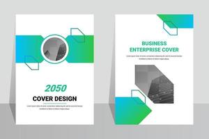 The cover design template of enterprise books and periodicals vector