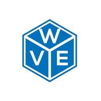 diseño de logotipo de letra wve sobre fondo negro. concepto de logotipo de letra de iniciales creativas wve. diseño de letra wve. vector