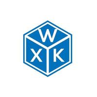 diseño de logotipo de letra wxk sobre fondo negro. wxk creative iniciales carta logo concepto. diseño de letras wxk. vector