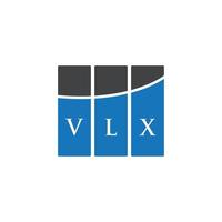 diseño de logotipo de letra vlx sobre fondo blanco. concepto de logotipo de letra de iniciales creativas vlx. diseño de letras vlx. vector