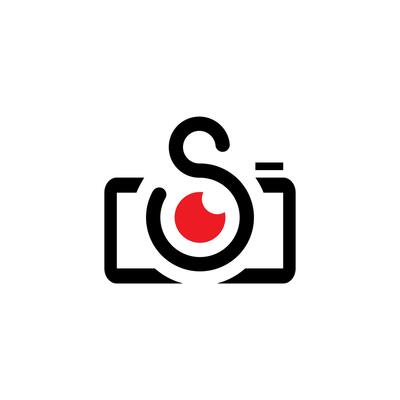 Letter S Camera logo photography concept