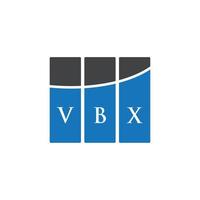 diseño de logotipo de letra vbx sobre fondo blanco. Concepto de logotipo de letra de iniciales creativas vbx. diseño de letras vbx. vector