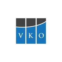 diseño de logotipo de letra vko sobre fondo blanco. concepto de logotipo de letra de iniciales creativas vko. diseño de letras vko. vector