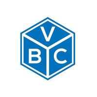 diseño de logotipo de letra vbc sobre fondo negro. Concepto de logotipo de letra de iniciales creativas vbc. diseño de letras vbc. vector