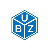 diseño de logotipo de letra ubz sobre fondo negro. concepto de logotipo de letra de iniciales creativas de ubz. diseño de letras ubz. vector