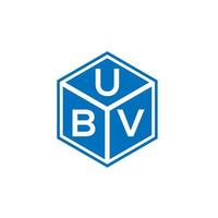 diseño de logotipo de letra ubv sobre fondo negro. concepto de logotipo de letra de iniciales creativas ubv. diseño de letras ubv. vector