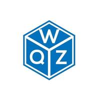 WQZ letter logo design on black background. WQZ creative initials letter logo concept. WQZ letter design. vector