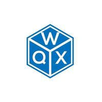 WQX letter logo design on black background. WQX creative initials letter logo concept. WQX letter design. vector