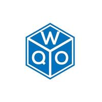 WQO letter logo design on black background. WQO creative initials letter logo concept. WQO letter design. vector