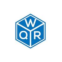 diseño de logotipo de letra wqr sobre fondo negro. concepto de logotipo de letra de iniciales creativas wqr. diseño de letras wqr. vector