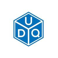 UDQ letter logo design on black background. UDQ creative initials letter logo concept. UDQ letter design. vector