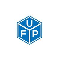 UFP letter logo design on black background. UFP creative initials letter logo concept. UFP letter design. vector