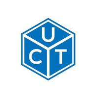 diseño de logotipo de letra uct sobre fondo negro. uct creative iniciales carta logo concepto. diseño de letra uct. vector