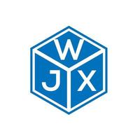 diseño de logotipo de letra wjx sobre fondo negro. concepto de logotipo de letra de iniciales creativas wjx. diseño de letras wjx. vector